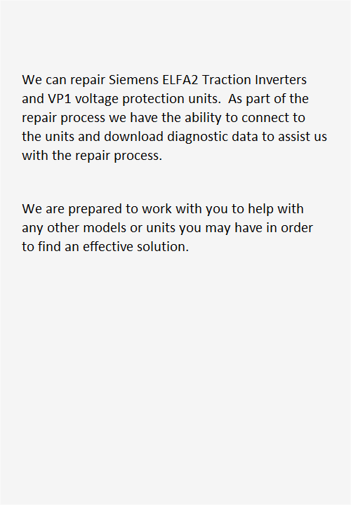 Siemens elfa2 drive repair